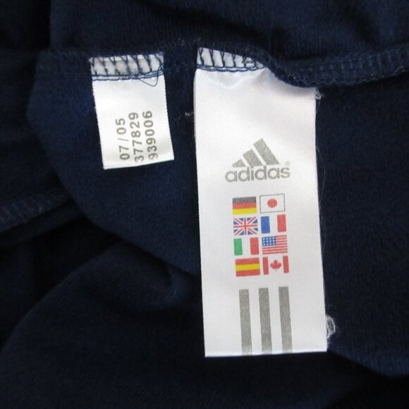 Adidas Womens Jacket Sz XL Navy w/White Arm 3-Stripe Full Zip Reflective Pockets - Picture 7 of 9